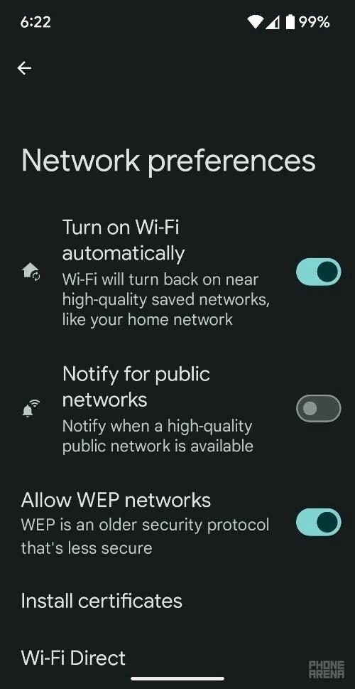 安卓15增强Wi-Fi安全性：将默认屏蔽WEP网络连接